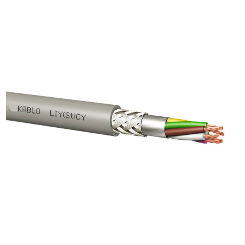 Nks LIY st CY-8x0.22 ,Kesit 0.22mm 8-Damar Çok Telli Blendajlı Pvc Data Kablo