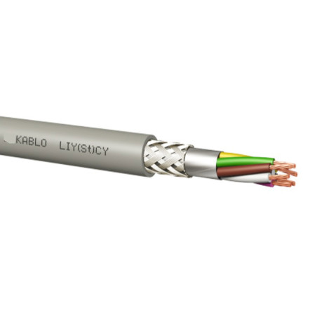 Nks LIY st CY-8x0.22 ,Kesit 0.22mm 8-Damar Çok Telli Blendajlı Pvc Data Kablo