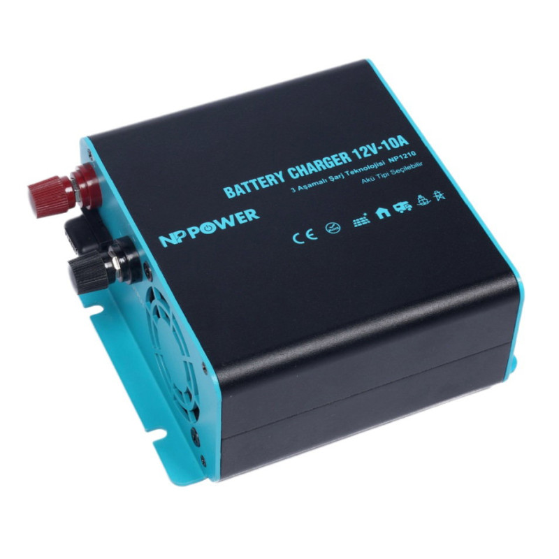 NpPower NP1210 ,Besleme 220vac,Çıkış 12vdc 10 Amper,Akü Şarj
