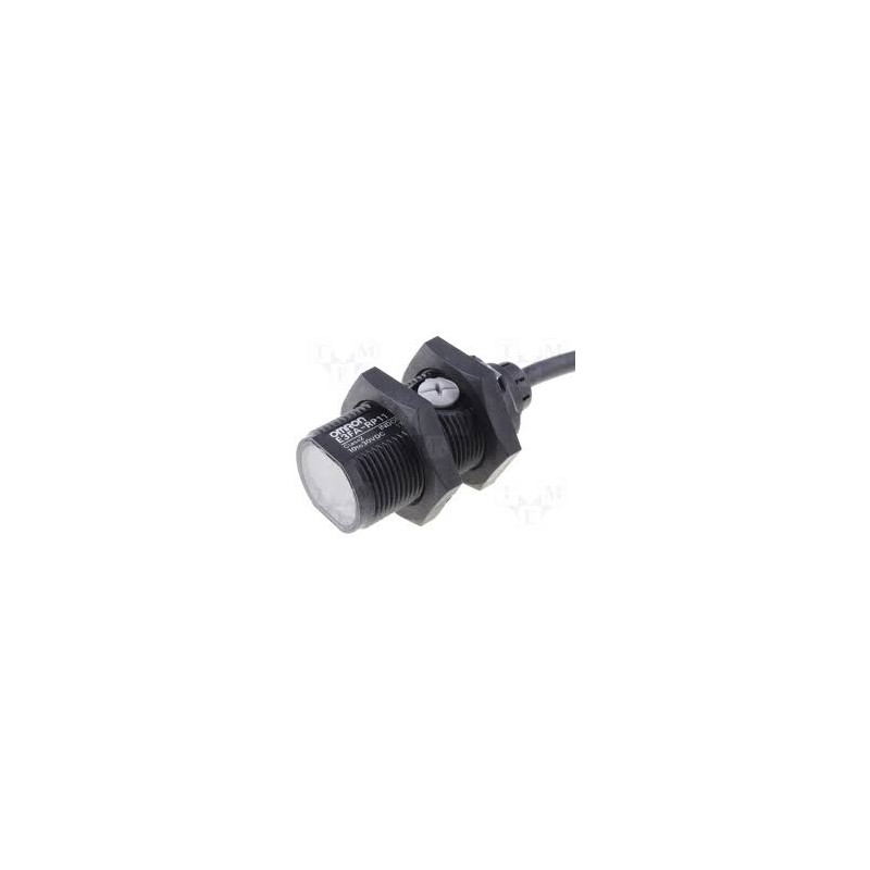 Omron E3FA-RP11 ,Ebat M18x45mm,Ölçüm 4mt,Çıkış PNP-NO NC,Besleme 10v..30vdc,4-Kablo,Reflektör Fotosel