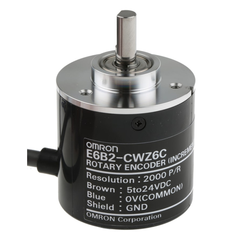 Omron E6B2-CWZ6C-100P R-2M ,Gövde 30mm,Mil 6mm,Besleme 5..24vdc,100-Pals,Çıkış 3-NPN,5-Kablo Enkoder