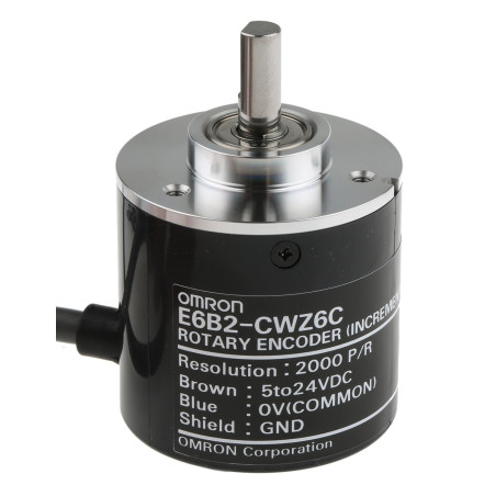 Omron E6B2-CWZ6C-1000P R-0.5M ,Gövde 30mm,Mil 6mm,Besleme 5..24vdc,1000-Pals,Çıkış 3-NPN,5-Kablo Enkoder