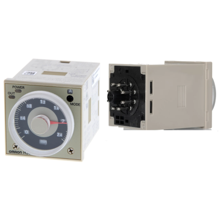Omron H3CR-A8-230 ,Ebat 48x48mm,Besleme 110v..220vac dc,Yuvarlak-8pin,Analog Zaman Röle