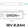 Orion ORN-1223 ,12v 2.3ah 178x35x61 mm Kuru Akü