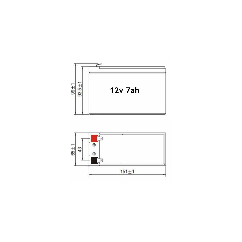 Orion ORN-1272 ,Ebat 151x65x94 mm,12v 7.2ah,Kuru Akü