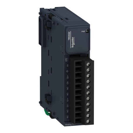 Schneider TM3AQ2 ,Besleme 24vdc,Çıkış 2-Analog,Plc Ek Genişleme Modül