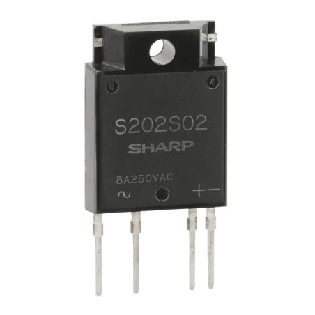 Sharp S202S02 ,Güç 1x220vac 8 Amper,Kontrol 3v..30vdc,Pcb Tip,1-Faz,Dc-Ac,Solid State Röle