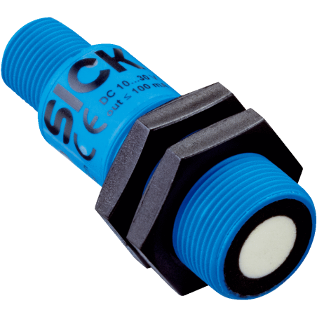 Sick UM18-218161101 6048420 ,Ebat M18x53mm,Ölçüm 12..100cm,Çıkış PNP-NO NC,Besleme 10v..30vdc,Soket M12 5-Pin,Ultrasonik Mesafe 