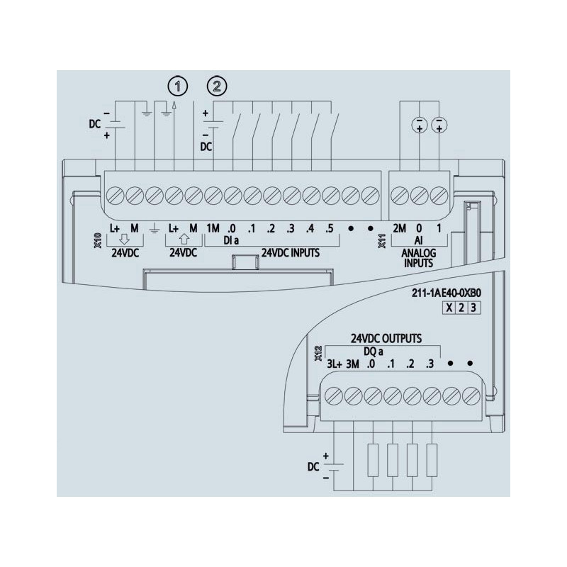 Siemens CPU1211C ,Besleme 24vdc,Giriş 6-Dijital 2-Analog,Çıkış 4-PNP,Plc Cpu Modül