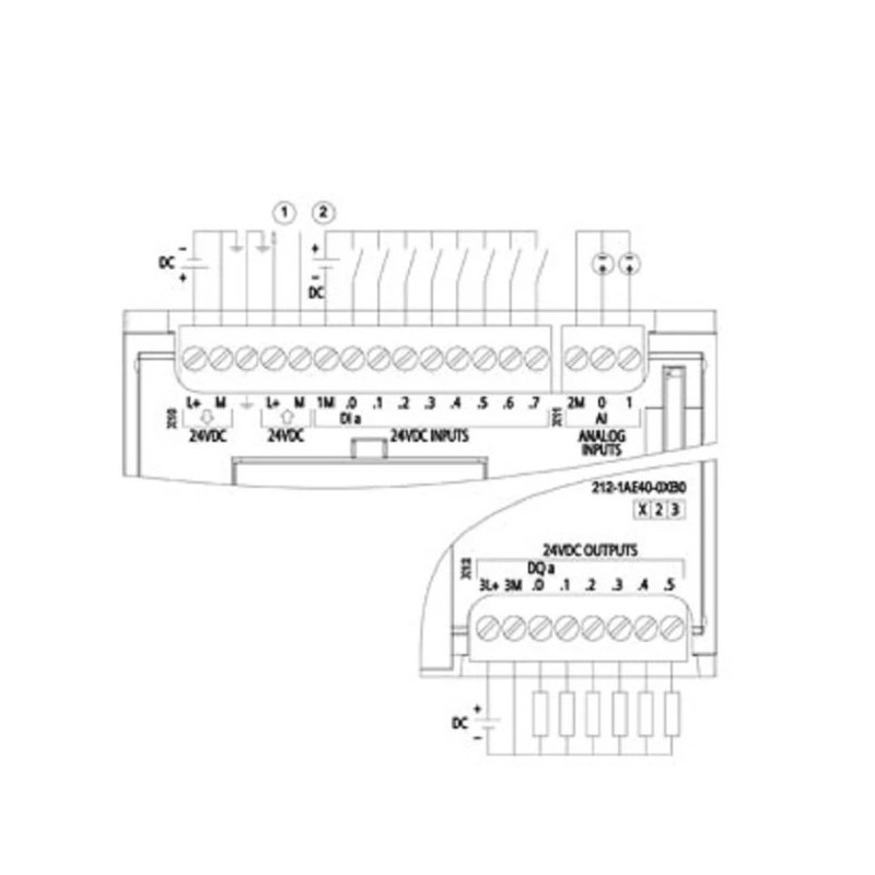 Siemens CPU1212C ,Besleme 24vdc,Giriş 8-Dijital 2-Analog,Çıkış 6-PNP,Plc Cpu Modül