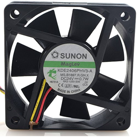 Sunon KDE2406PHV3-A ,Ebat 60x15mm,Besleme 24vdc 0.03A 0.7W,Hava 15-Cfm,3-Kablo Fan