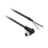 Telemecanique XZCP1241L5 ,Soket M12 4pin,Açılı 90,4-Kablo Pur-5mt,Sensör Kablo