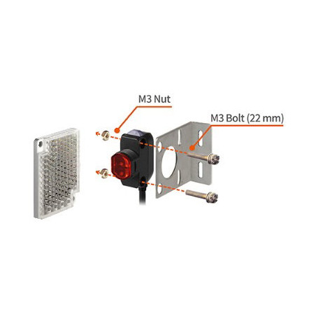 Autonics BH4M-PDT ,Ebat 35x35x15mm,Ölçüm 4mt,Çıkış PNP NPN-NO NC,Besleme 12..24vdc,4-Kablo 2mt,Reflektör Fotosel