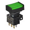 Autonics S16PRT-H3GC24 ,Montaj 16mm,Kontak 1A1K,Yeşil-24v Yaylı,M16 Buton
