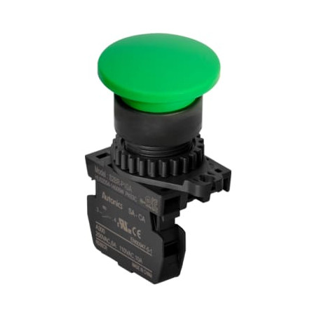 Autonics S2BR-P1GAM ,Montaj 22mm,Kontak-1A,Yeşil Mantar Yaylı,M22 Buton