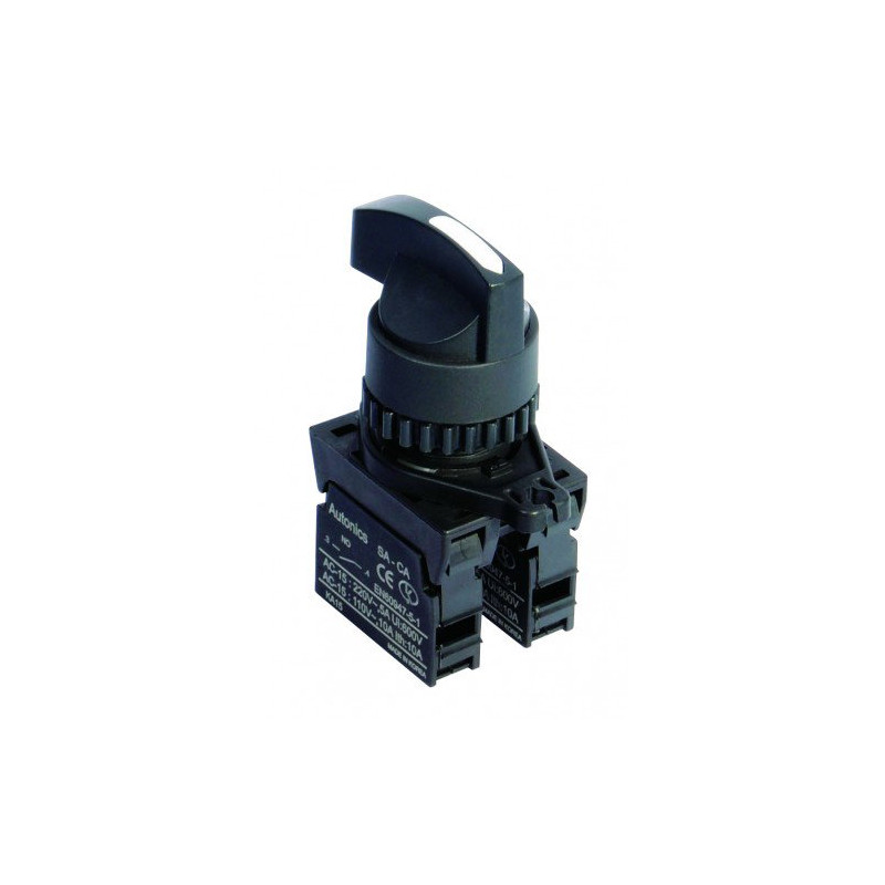 Autonics S2SR-S5W2AM ,Montaj 22mm,3-Konum Kontak-2A,Siyah Yaylı,M22 Anahtar
