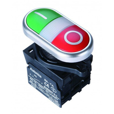 Autonics S2TR-P1WABM ,Montaj 22mm,Kontak-1A1K,İkiz M22 Buton