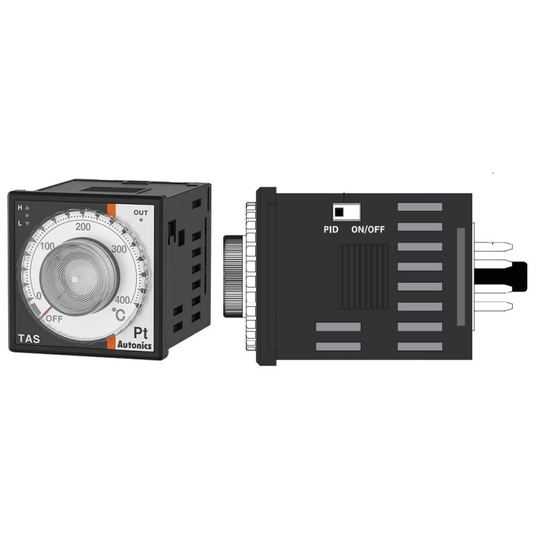 Autonics TAS-B4RP4C ,Ebat 48x48mm,Besleme 110v..220vac,Yuvarlak-8-Pin,Sensör PT100,Çıkış Kontak-1A1K,Isı Kontrol Termostat
