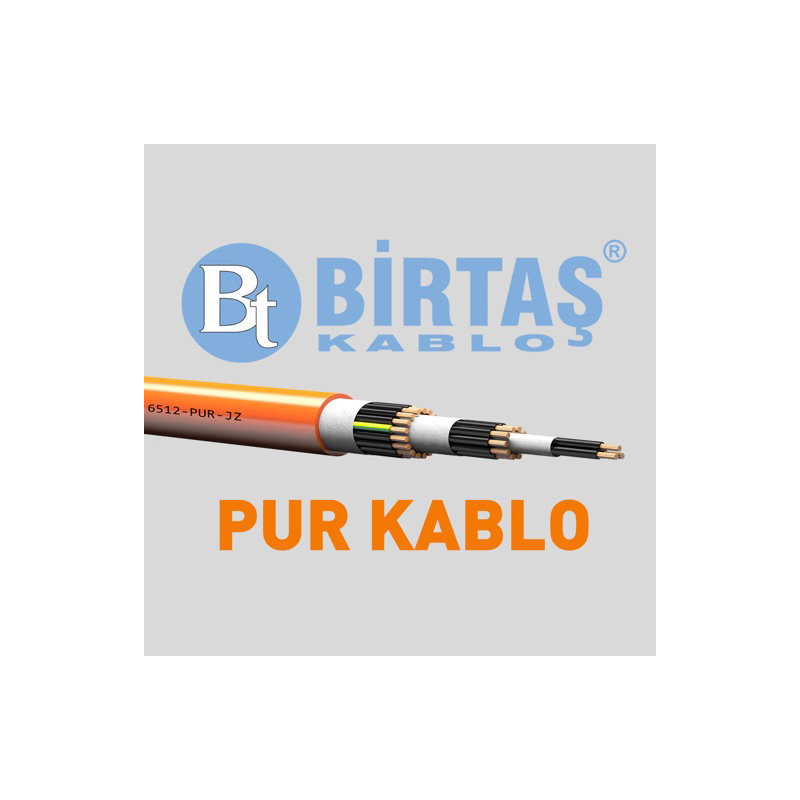 Birtaş EF6512-PUR-4x4 ,Kesit 4mm ,4-Damar Çok Telli,Ağırşart Hareketli,1mt PUR Kablo