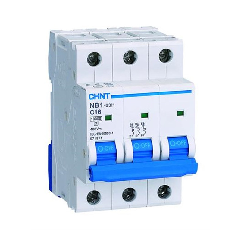 Chint NB1-63-C63 ,3-Faz 3-Kutup,C-63 Amper 6kA,Otomatik Sigorta