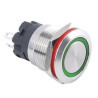 Çin 19H-P1-E-YŞ ,Montaj 19mm,Kontak-1A,Yeşil-24v Yaylı,M19 Metal Buton