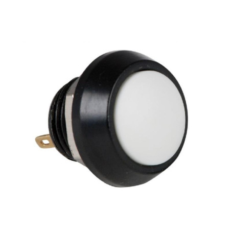 Çin DC184-BY ,Montaj 12mm,Kontak-1A,Beyaz Yaylı,M12 Buton