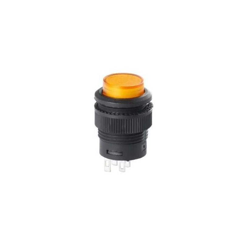 Çin RL16-503BY-SR ,Montaj 16mm,Kontak-1A,Sarı Yaylı,M16 Buton