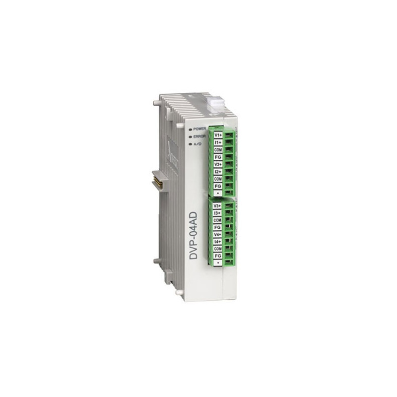 Delta DVP04AD-S2 ,Besleme 24vdc,Giriş 4-Analog,RS485,Plc Ek Genişleme Analog Modül