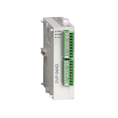 Delta DVP04AD-S2 ,Besleme 24vdc,Giriş 4-Analog,RS485,Plc Ek Genişleme Analog Modül