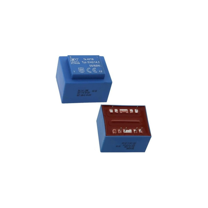 El-Kom RN130443 ,Güç 2.0va,Giriş 220v,Çıkış 2x9v,Pcb 6pin Trafo