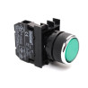 Emas B100DY ,Montaj 22mm,Kontak-1A,Yeşil Yaylı,M22 Buton