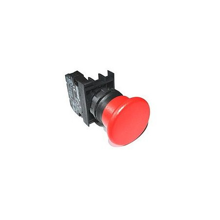 Emas B100MK ,Montaj 22mm,Kontak-1A,Kırmızı Mantar Yaylı,M22 Buton
