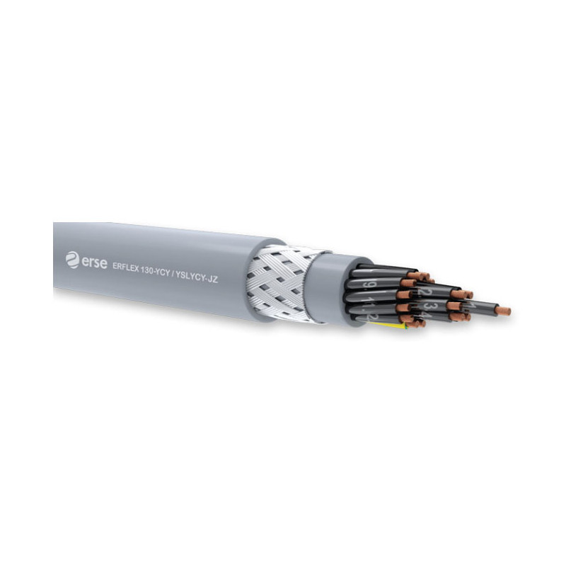 Erse YSLCY-4x4 ,Kesit 4mm ,4-Damar Çok Telli,Blendajlı Örgülü,Pvc Kumanda Kablo