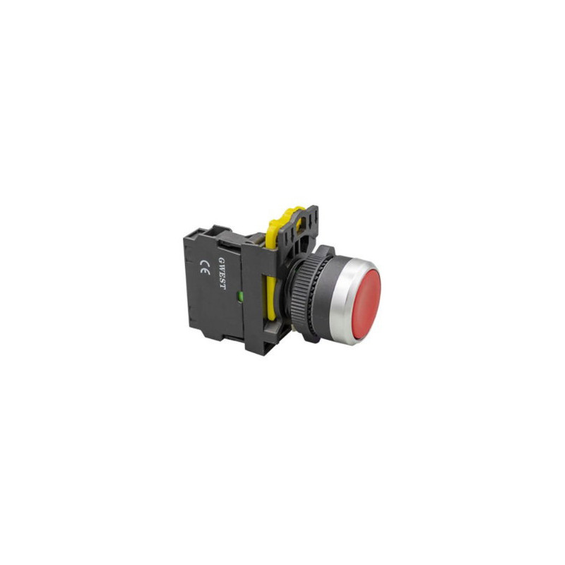 Gwest A5-01 ,Montaj 22mm,Kontak-1K,Kırmızı Yaylı,M22 Buton