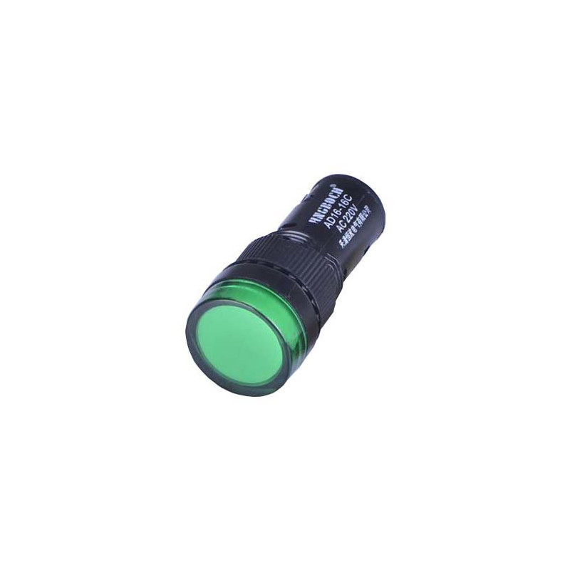 Gwest AD116-16C-24-YŞ ,Montaj 16mm,Yeşil-24vac dc,M16 Sinyal Lamba