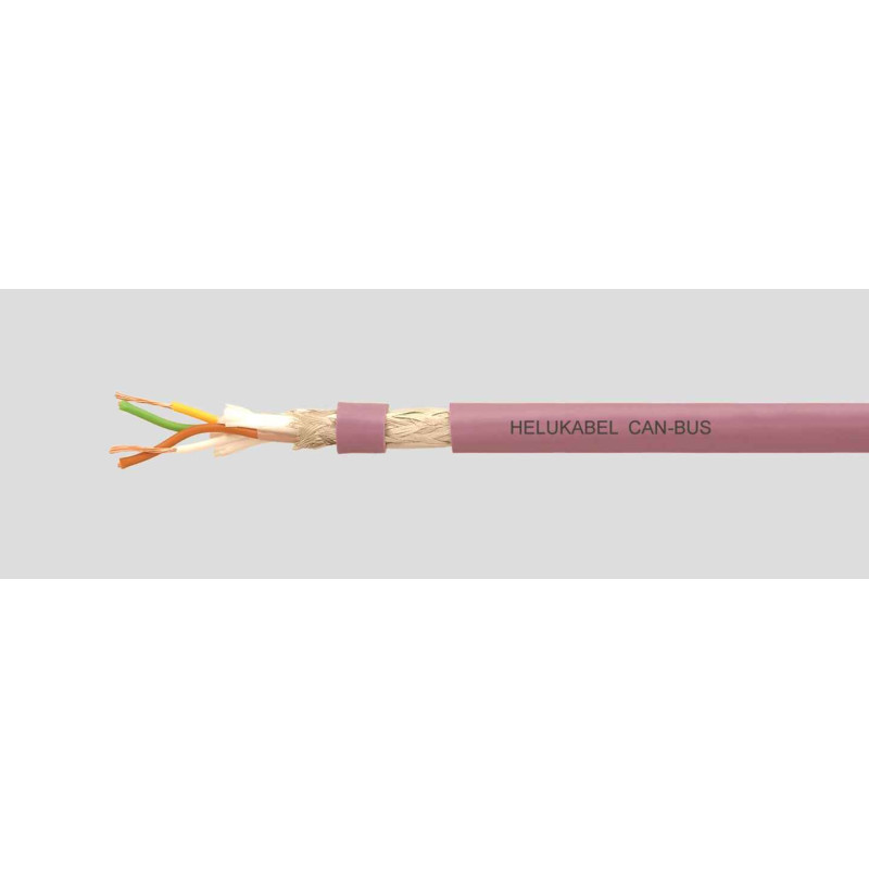 Helukabel PUR-4x0.34 ,Kesit 0.34mm ,4-Damar Çok Telli,Blendajlı Örgülü,CANBUS Kablo