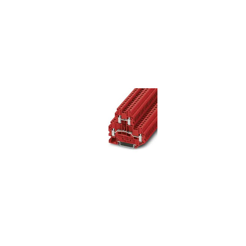 Klemsan PIK 2.5N-KR ,Kırmızı-2.5mm 2-Kat Vidalı Ray Klemens