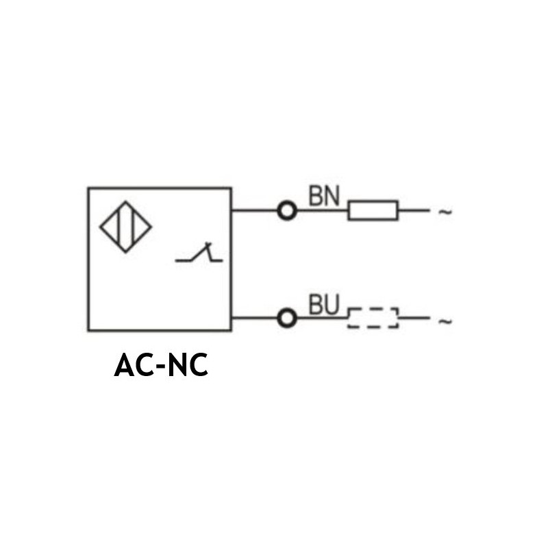 Lanbao LR12TCN04ATC ,Ebat M12x69mm,Ölçüm 4mm,Çıkış AC-NC,Besleme 24v..220vac,2-Kablo 2mt,Endüktif Metal Sensör