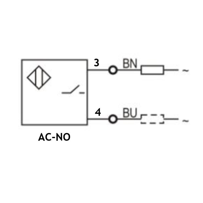 Lanbao LR30TCN15ATO ,Ebat M30x73mm,Ölçüm 15mm,Çıkış AC-NO,Besleme 24v..220vac dc,2-Kablo,Endüktif Metal Sensör