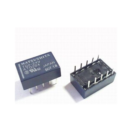 Matsushita TQ2-24VDC ,Bobin 24vdc,Kontak 2A2K 1 Amper,Pcb-10pin,Röle