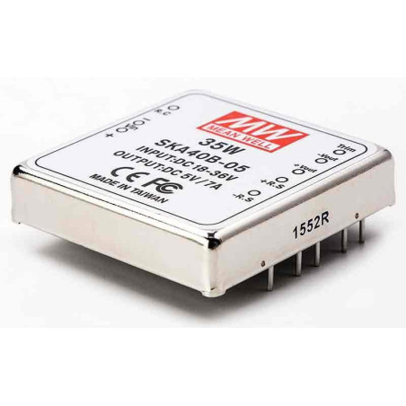 Meanwell SKA40B-05 ,Meanwell 18..36vdc,Çıkış 5vdc 7 Amper,Dc-Dc Konverter