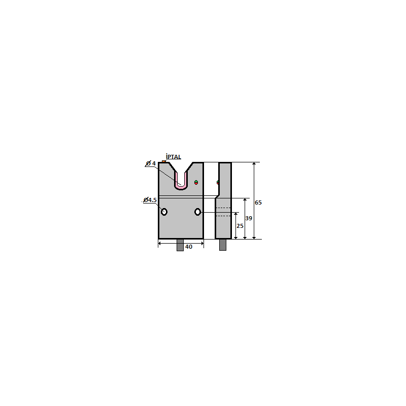 Mefa İKS-P40TA-NK ,Ebat 65x40x15mm, Ölçüm 5mm,Çıkış NPN-NC,Besleme 10v..30vdc,Ayar İptal,3-Kablo 2mt,İplik Sensör