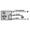 Mefa İKS-P40TA-NK ,Ebat 65x40x15mm, Ölçüm 5mm,Çıkış NPN-NC,Besleme 10v..30vdc,Ayar İptal,3-Kablo 2mt,İplik Sensör