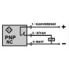 Mefa İKS-P40TA-PK ,Ebat 65x40x15mm,Ölçüm 3mm,Çıkış PNP-NC,3-Kablo 1mt,Besleme 10v..30vdc,Ayar İptal,İplik Sensör