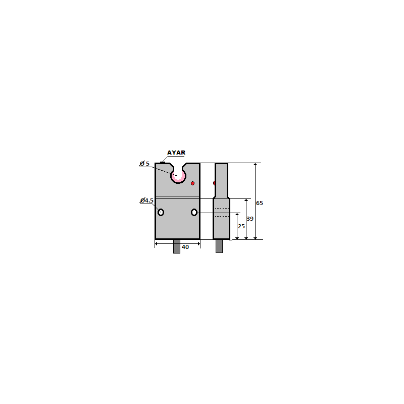Mefa İPZ-Y5YA-PK ,Ebat 65x40x15mm,Ölçüm 5mm,Çıkış PNP-NC,Ayarlı,Besleme 10v..30vdc,3-Kablo 2mt,İplik Sensör