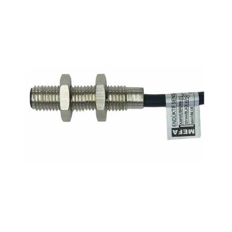 Mefa MM-S8-YK ,Ebat M8x38mm,Ölçüm 5..20mm,Besleme 24v..220vac dc,Çıkış AC DC-NC,2-Kablo 2mt,Manyetik Sensör