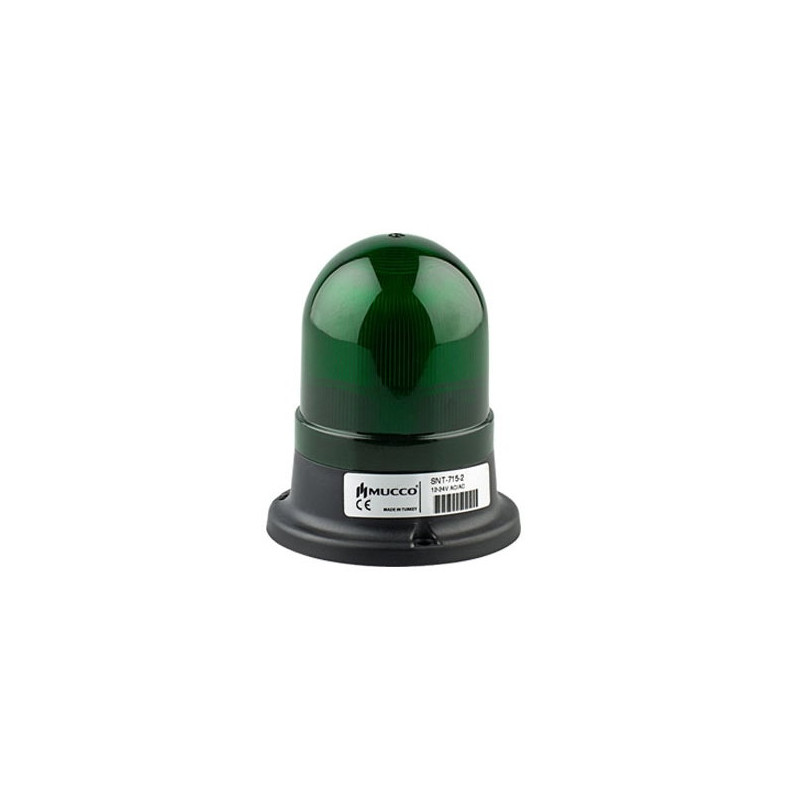 Mucco SNT-715-CB-2 ,Yeşil-24Vdc,90dB,Çakar,Tepe Lamba
