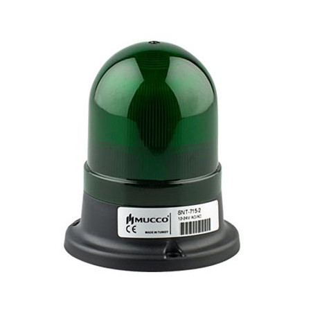 Mucco SNT-715-CB-2 ,Yeşil-24Vdc,90dB,Çakar,Tepe Lamba