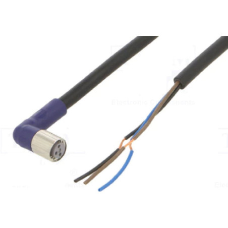Omron XS3F-LM8PVC3A2M ,Soket Açılı M8 3pin,3-Kablo 2mt,Pvc Sensör Kablo