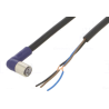 Omron XS3F-LM8PVC3A5M ,Soket Açılı M8 3pin,3-Kablo 5mt,Pvc Sensör Kablo